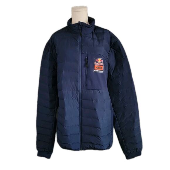 Red Bull KTM Racing Team Quilted Jacket Mens 4XL Blue Full Zip Team Issued - Picture 1 of 4